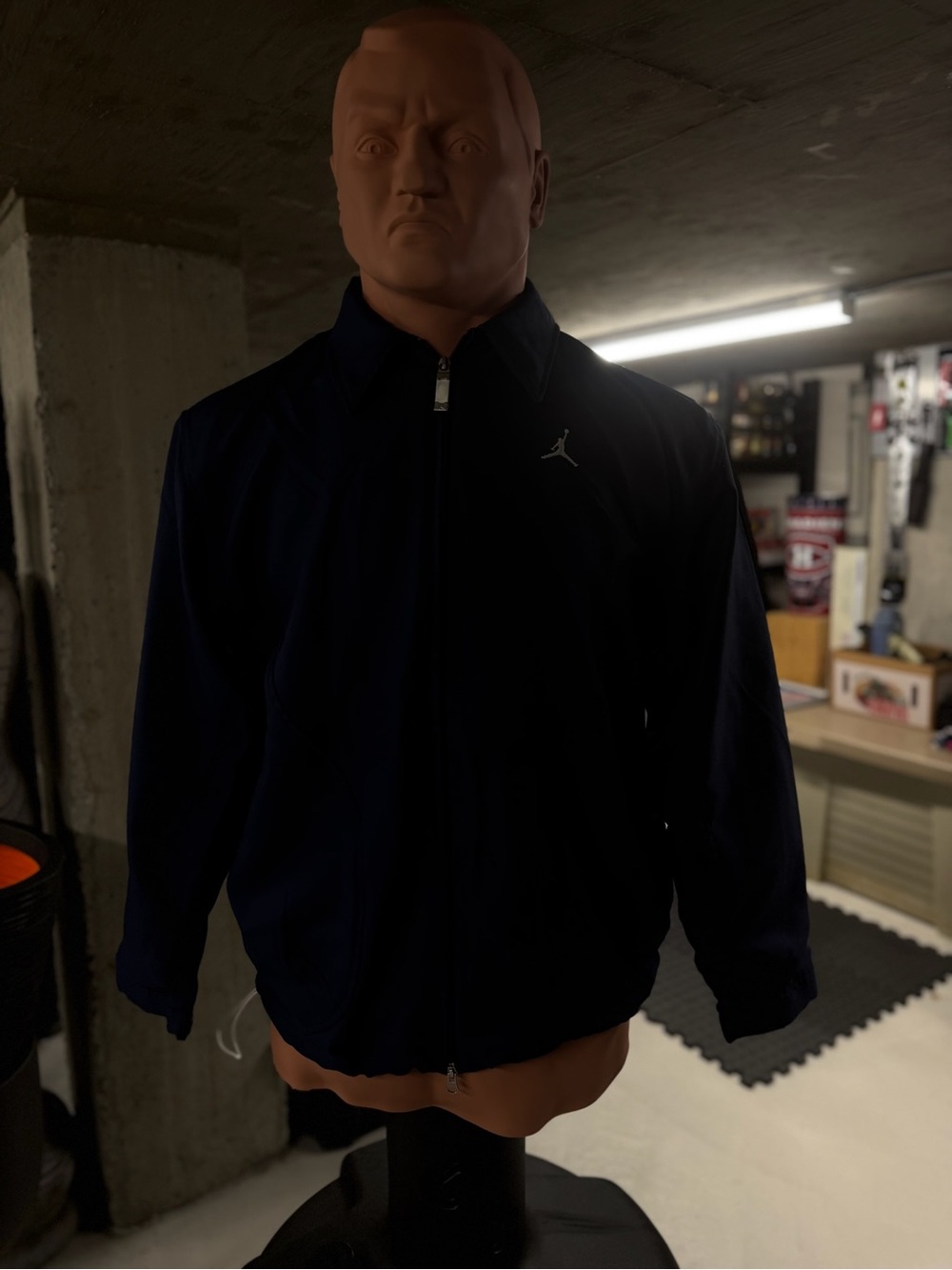 Jordan Men’s Navy Zip-Up Bomber Jacket